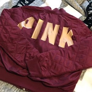 xs vs PINK quilter bomber jacket